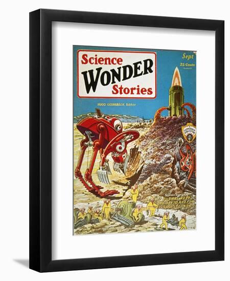 Sci-Fi Magazine Cover, 1929-Frank R. Paul-Framed Giclee Print