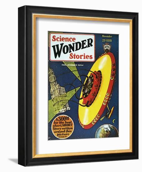 Sci-Fi Magazine Cover, 1929-Frank R. Paul-Framed Giclee Print