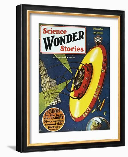 Sci-Fi Magazine Cover, 1929-Frank R. Paul-Framed Giclee Print