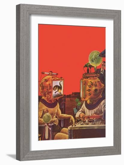 Sci Fi - Projection Helmets, 1929-Frank R Paul-Framed Giclee Print