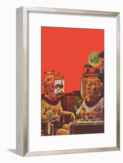 Sci Fi - Projection Helmets, 1929-Frank R Paul-Framed Giclee Print