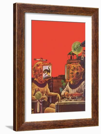 Sci Fi - Projection Helmets, 1929-Frank R Paul-Framed Giclee Print