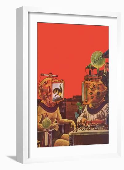 Sci Fi - Projection Helmets, 1929-Frank R Paul-Framed Giclee Print