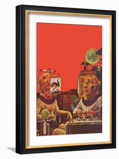 Sci Fi - Projection Helmets, 1929-Frank R Paul-Framed Giclee Print