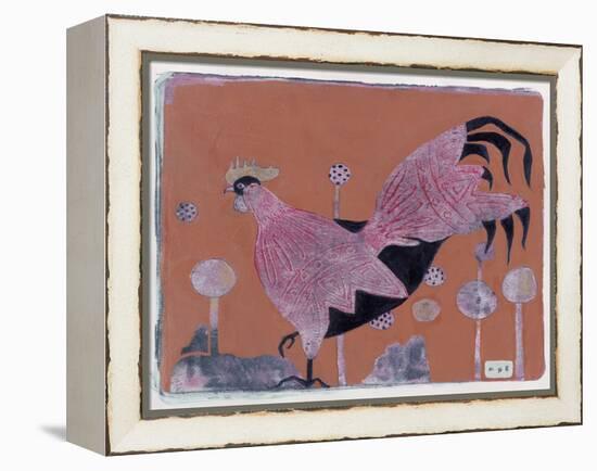 Sci-Fi Purple Rooster 6-Maria Pietri Lalor-Framed Premier Image Canvas