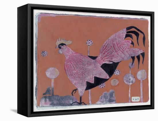 Sci-Fi Purple Rooster 6-Maria Pietri Lalor-Framed Premier Image Canvas