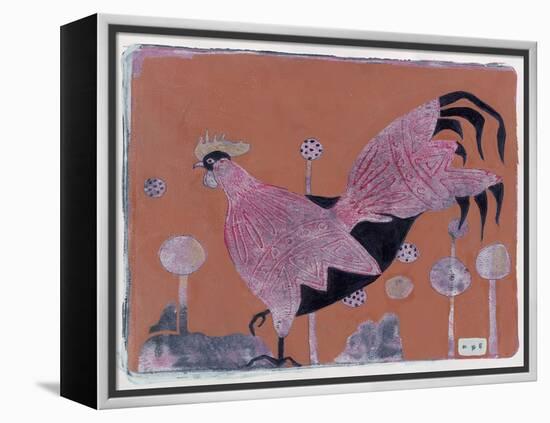 Sci-Fi Purple Rooster 6-Maria Pietri Lalor-Framed Premier Image Canvas