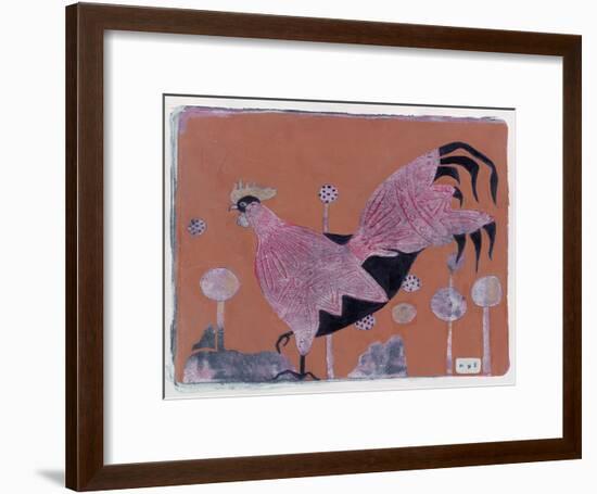 Sci-Fi Purple Rooster 6-Maria Pietri Lalor-Framed Giclee Print