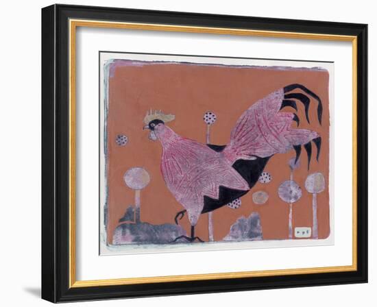 Sci-Fi Purple Rooster 6-Maria Pietri Lalor-Framed Giclee Print