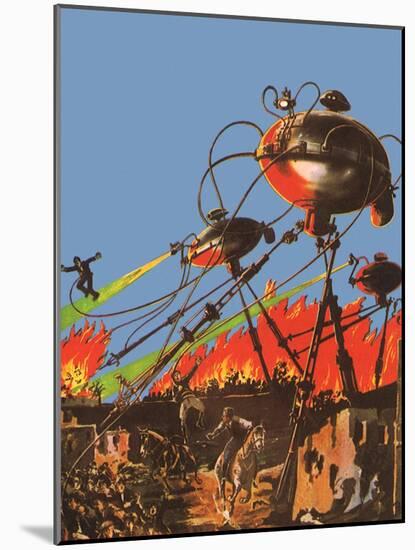 Sci Fi - War of the Worlds, 1927-Frank R Paul-Mounted Giclee Print