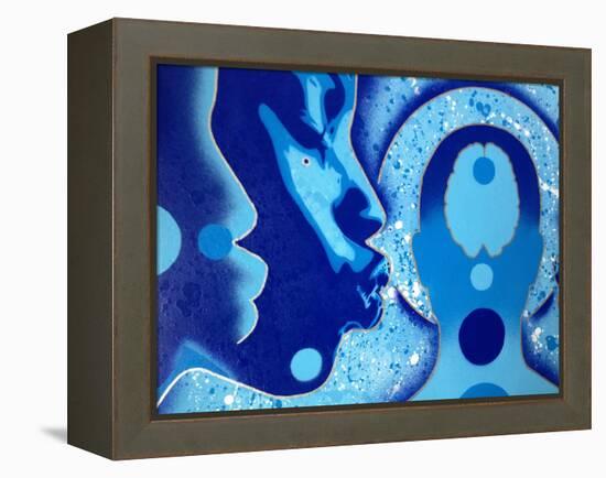 Sci Fi-Abstract Graffiti-Framed Premier Image Canvas
