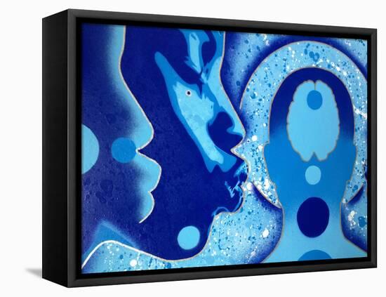 Sci Fi-Abstract Graffiti-Framed Premier Image Canvas