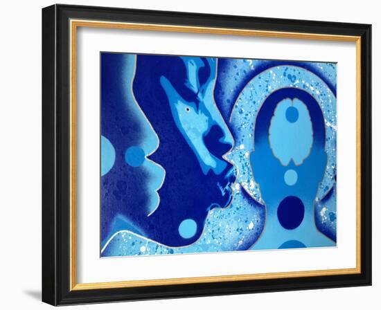 Sci Fi-Abstract Graffiti-Framed Giclee Print