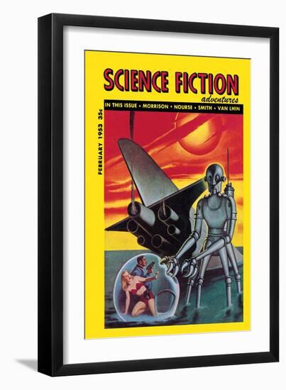 Science Fiction Adventures, February 1953-null-Framed Art Print