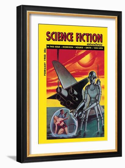 Science Fiction Adventures, February 1953-null-Framed Art Print