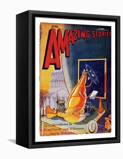 Science Fiction Cover, 1930-Frank R. Paul-Framed Premier Image Canvas