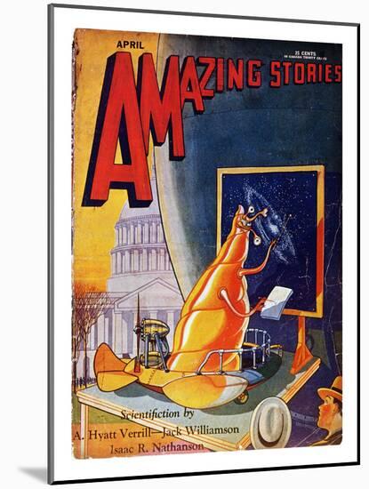 Science Fiction Cover, 1930-Frank R. Paul-Mounted Giclee Print