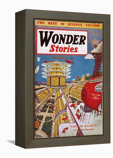 Science Fiction Cover, 1934-Frank R. Paul-Framed Premier Image Canvas