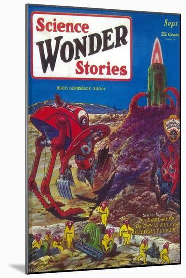 Science Wonder Stories-null-Mounted Art Print