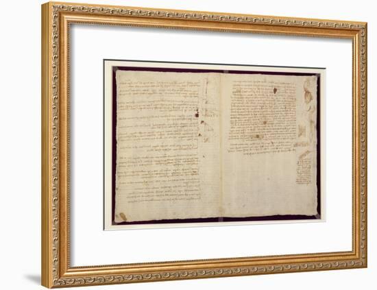 Scientific Diagrams, from the 'Codex Leicester', 1508-12-Leonardo da Vinci-Framed Giclee Print