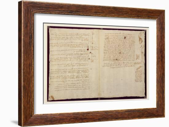 Scientific Diagrams, from the 'Codex Leicester', 1508-12-Leonardo da Vinci-Framed Giclee Print