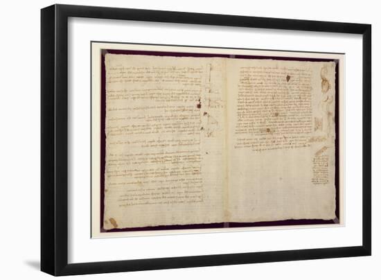 Scientific Diagrams, from the 'Codex Leicester', 1508-12-Leonardo da Vinci-Framed Giclee Print