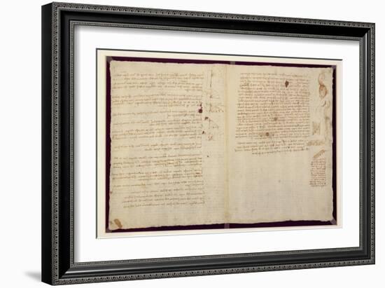 Scientific Diagrams, from the 'Codex Leicester', 1508-12-Leonardo da Vinci-Framed Giclee Print