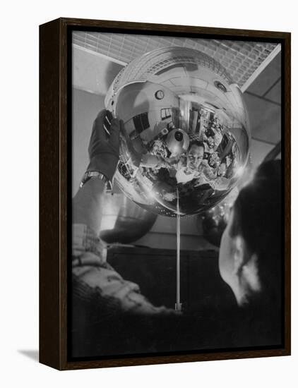 Scientist Alexander Simkovich Working on a Us Artificial Satellite-Hank Walker-Framed Premier Image Canvas