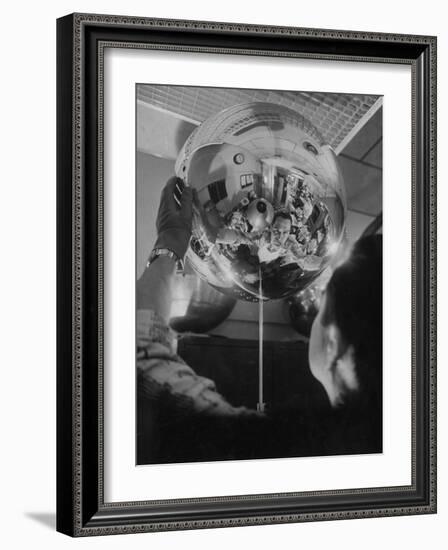 Scientist Alexander Simkovich Working on a Us Artificial Satellite-Hank Walker-Framed Photographic Print