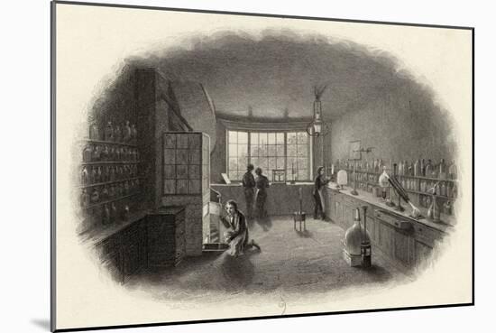 Scientists at Work in a Laboratory-null-Mounted Art Print