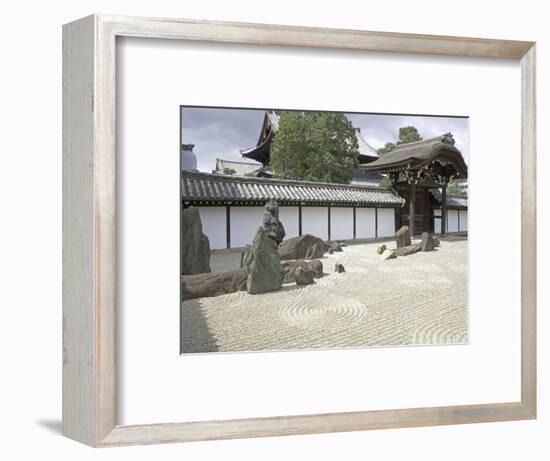 Scilent Stone Garden, Kyoto, Japan-Shin Terada-Framed Photographic Print