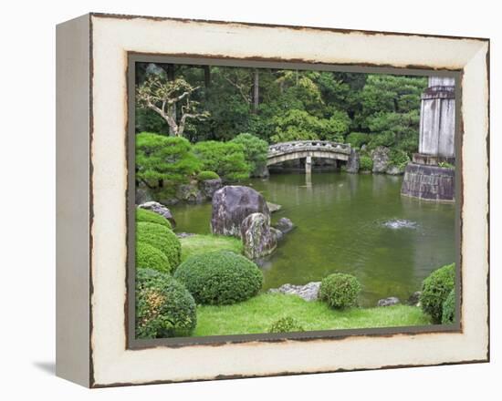 Scilent Stone Garden, Kyoto, Japan-Shin Terada-Framed Premier Image Canvas