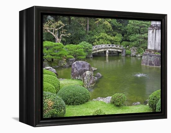 Scilent Stone Garden, Kyoto, Japan-Shin Terada-Framed Premier Image Canvas