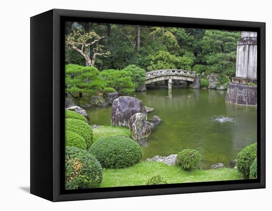 Scilent Stone Garden, Kyoto, Japan-Shin Terada-Framed Premier Image Canvas