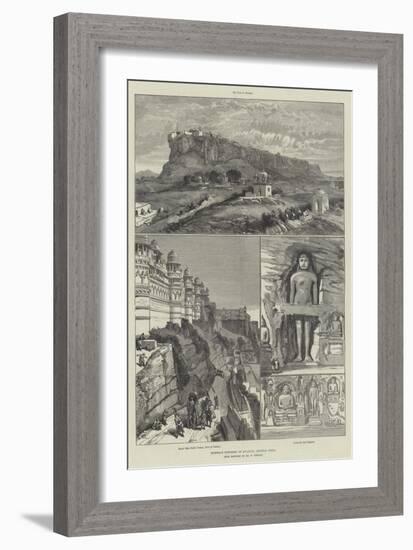 Scindia's Fortress of Gwalior, Central India-William 'Crimea' Simpson-Framed Giclee Print