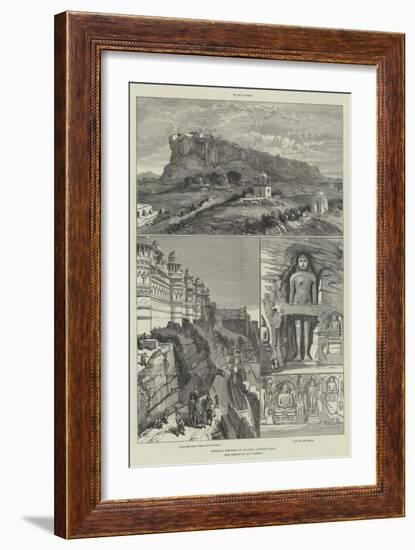 Scindia's Fortress of Gwalior, Central India-William 'Crimea' Simpson-Framed Giclee Print