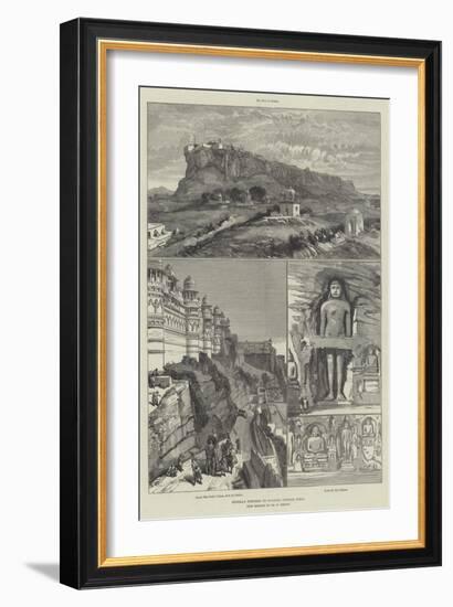 Scindia's Fortress of Gwalior, Central India-William 'Crimea' Simpson-Framed Giclee Print