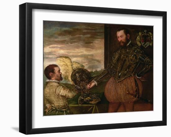 Scipio Clusone with a Dwarf Valet-Jacopo Robusti Tintoretto-Framed Giclee Print