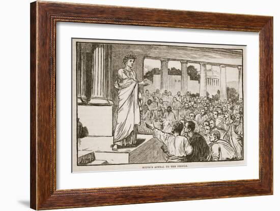 Scipio's Appeal to the People (Litho)-English-Framed Giclee Print