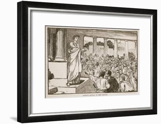 Scipio's Appeal to the People (Litho)-English-Framed Giclee Print