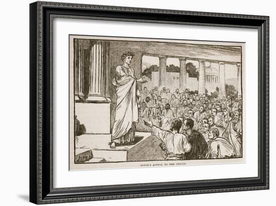 Scipio's Appeal to the People (Litho)-English-Framed Giclee Print