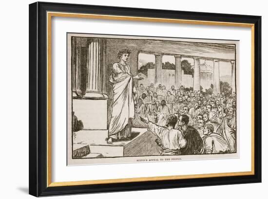 Scipio's Appeal to the People (Litho)-English-Framed Giclee Print