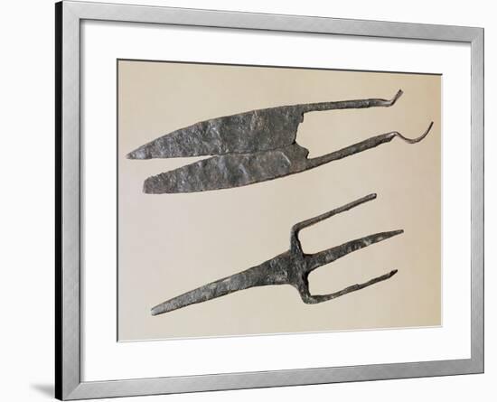 Scissors and Trident, Gallo-Roman Civilization-null-Framed Giclee Print