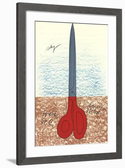 Scissors as Monument (No text)-Claes Oldenburg-Framed Collectable Print