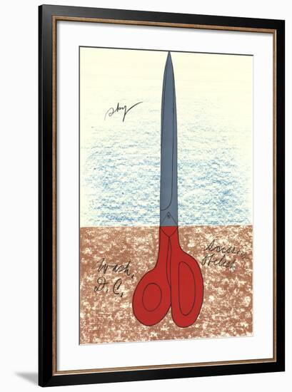 Scissors as Monument (No text)-Claes Oldenburg-Framed Collectable Print