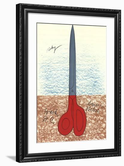 Scissors as Monument (No text)-Claes Oldenburg-Framed Collectable Print