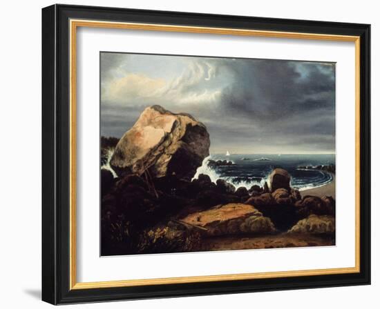 Scituate beach, Massachusetts, 1837-Thomas Doughty-Framed Giclee Print