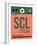 SCL Santiago Luggage Tag I-NaxArt-Framed Art Print