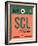 SCL Santiago Luggage Tag I-NaxArt-Framed Art Print