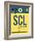 SCL Santiago Luggage Tag II-NaxArt-Framed Art Print